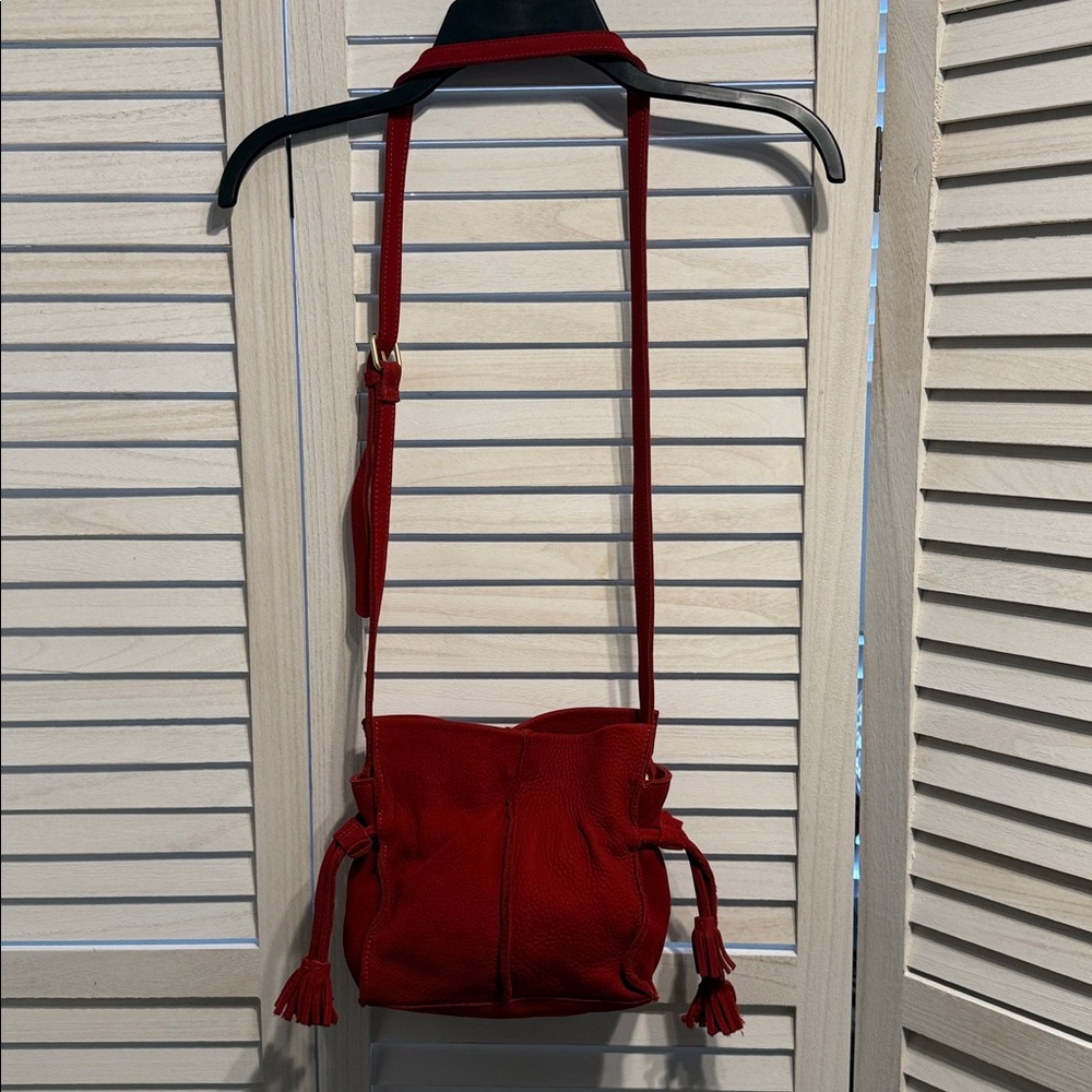 Anthropologie Tela Mini Red Crossbody by Miss Albright Specialty